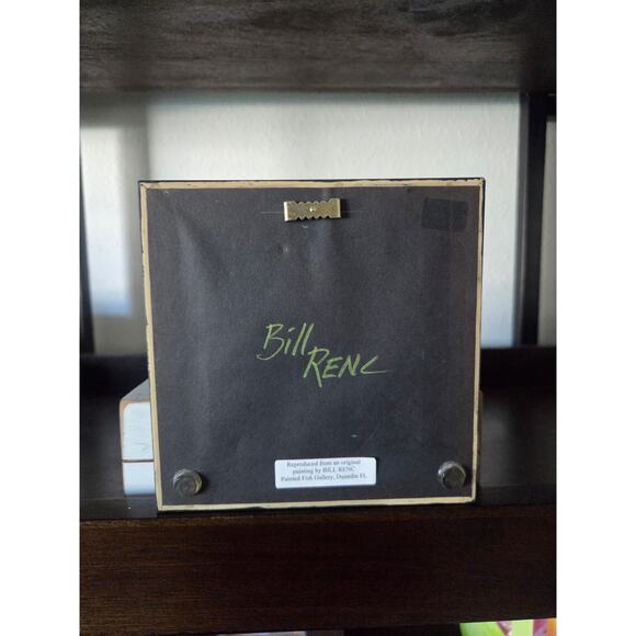 Bill Renc Signed Art Print 5.75" Painted Fish Gallery Dunedin FL Framed Vintage - Picture 8 of 9